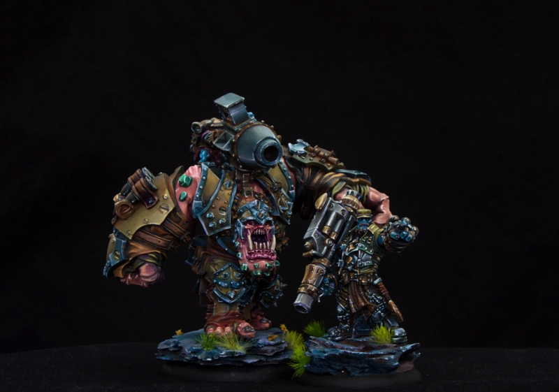 Captain Gunbjorn and a Heavy Warbeast Dozer with Smigg