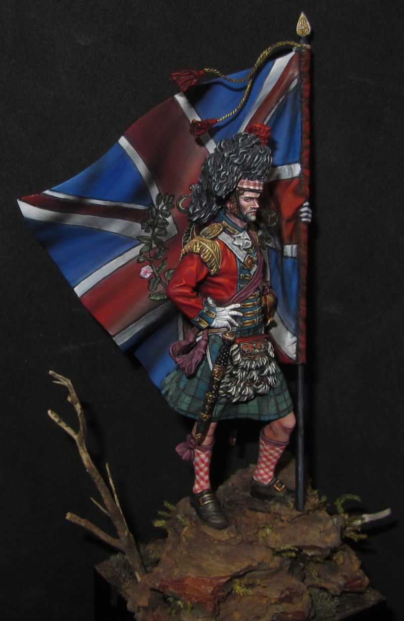 Pegaso Models 42nd Royal Highlanders abanderado 1815 20th años limitada Ed. 75mm