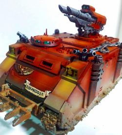 First go with an airbrush - Blood Angels Razorback