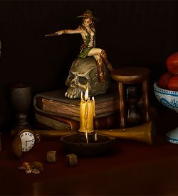 Vanitas Still Life with Witch