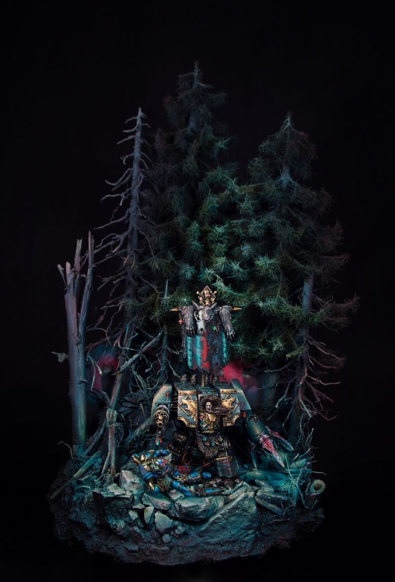 “At Night They Howl” Space Wolves diorama