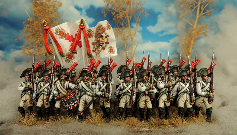 Spanish regiment Saragoza during the napoleonic wars 28 mm
