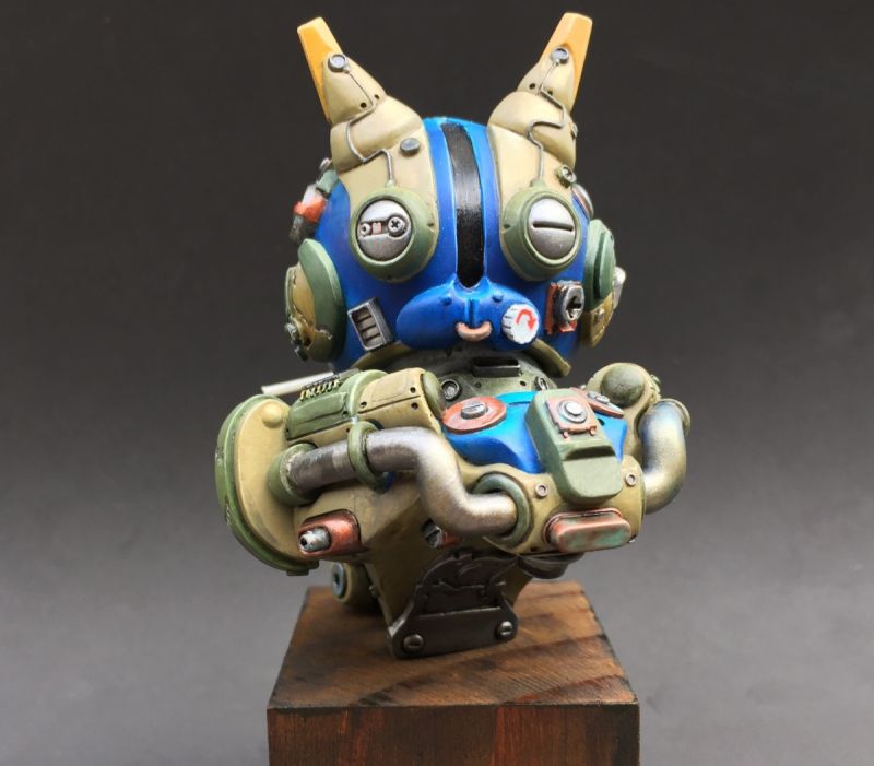Bull Terrier Pilot bust from the Animal Union series