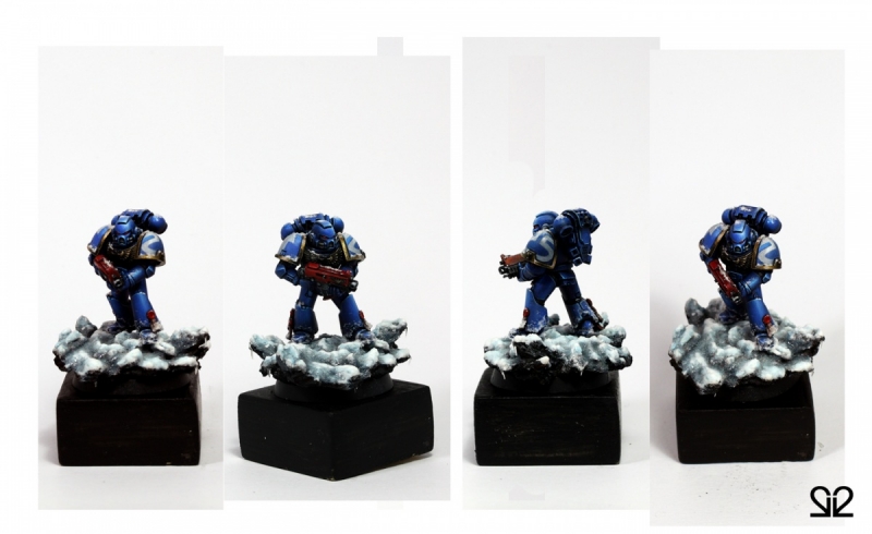 Space marine in snow
