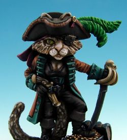 Dark Sword Miniatures Cat Pirate - Sparrow v2