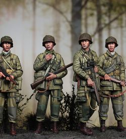 Airbornes in the Woods, Normandy,June, 1944 (1/35, Alpine Miniatures)