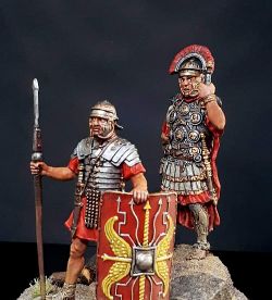 Roman Centurion addressing his legionnaires