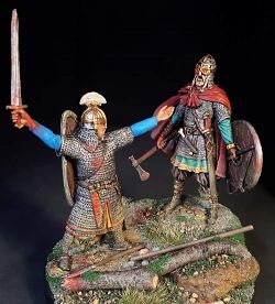 Saxon Noble challenging a Viking Earl 10th C