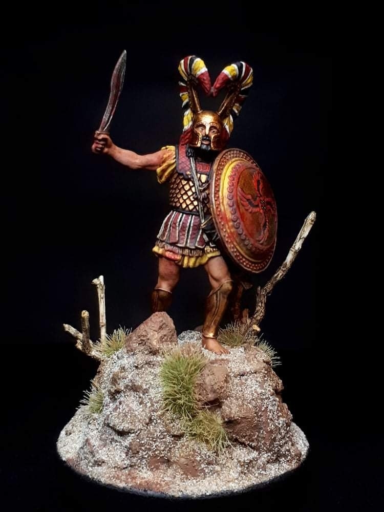 figure Greek Hoplite 480 BC 54 mm Tin soldier 