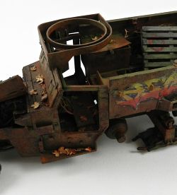 WRECK OF  M2A1 HALF TRACK