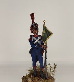Sergeant of the Carabinieri of the 8th Light Regiment with a company fanion. France, 1809-12.