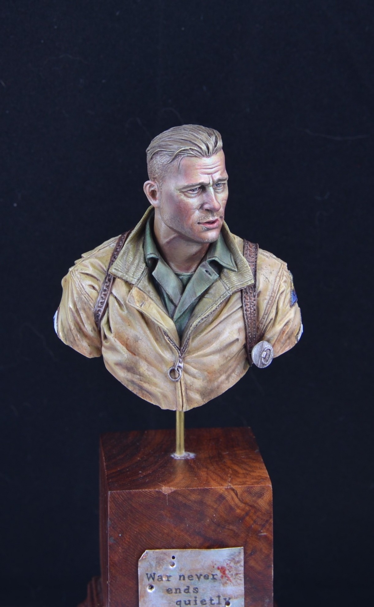 “war daddy” Brad Pitt by QianweiSHI . Putty&Paint1200 x 1948