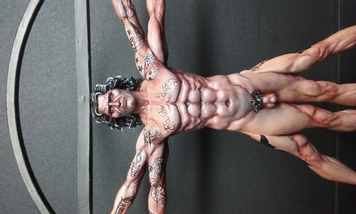 Tattooed vitruvian man by Jonathan Hart · Putty&Paint