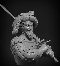 Mercenary with his sword.