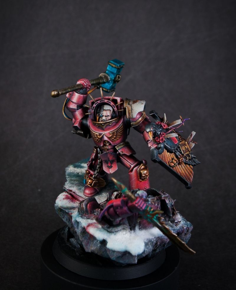 Gabriel Angelos, Chapter Master of the Blood Ravens in Terminator armor