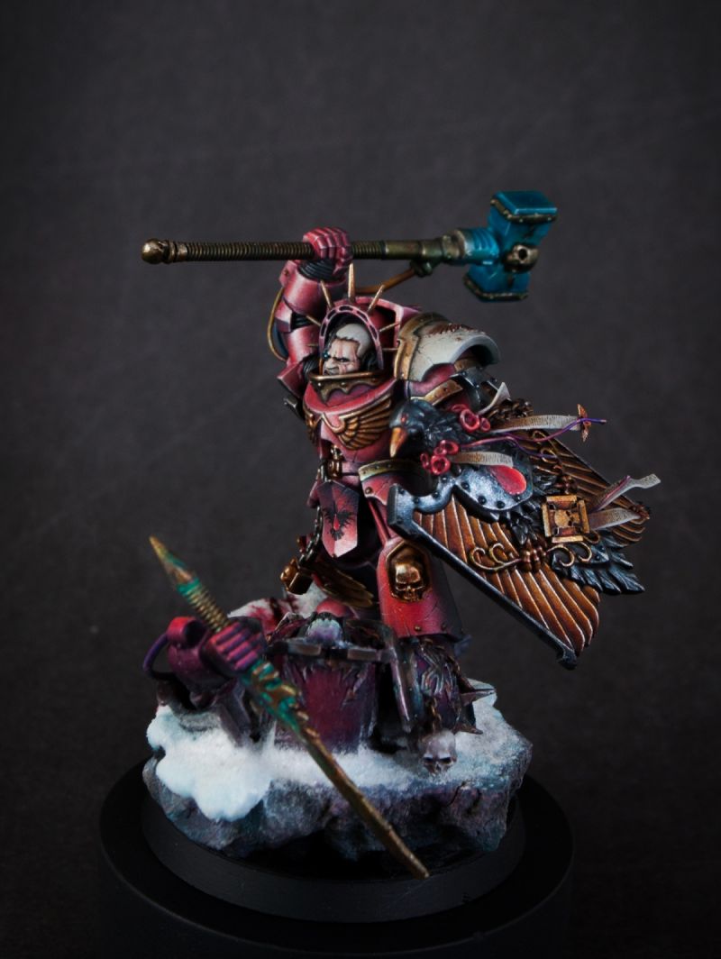 Gabriel Angelos, Chapter Master of the Blood Ravens in Terminator armor