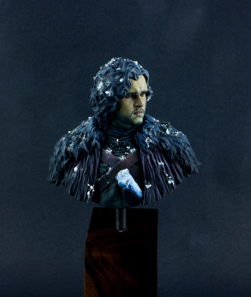 Jon Snow bust : dark and sad ambiance
