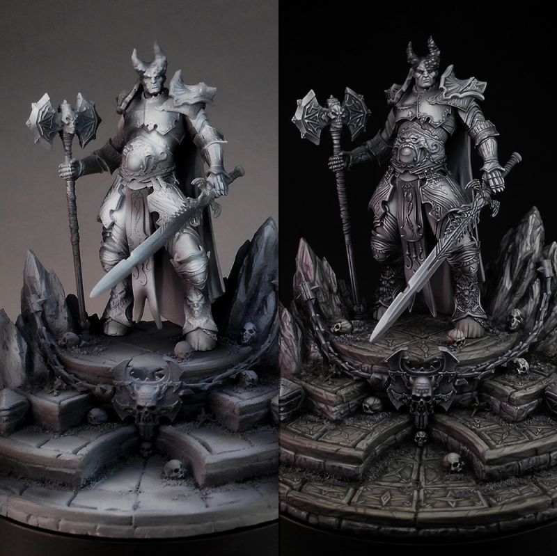 Chaos Lord in greyscale