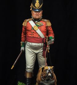 British infantry officer 1810. 75mm boxart Castle miniatures
