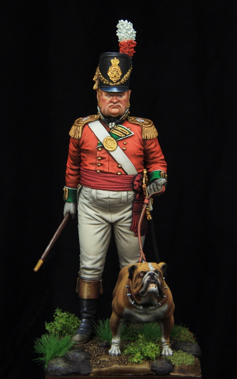 British infantry officer 1810. 75mm boxart Castle miniatures