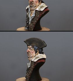 Bust of the pirate.