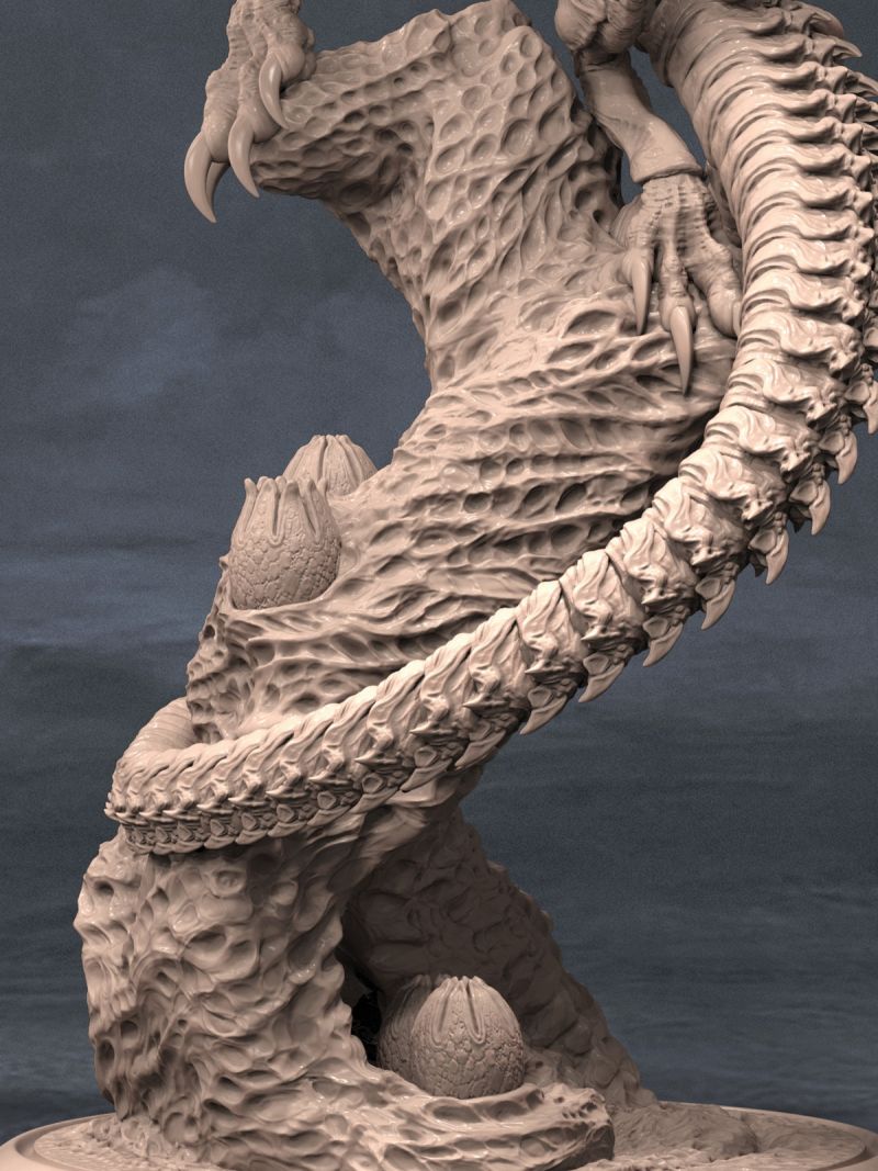 Xenomorph Dragon Sculpture
