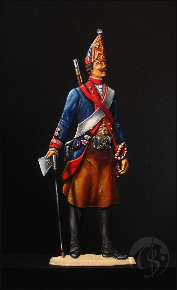 Prussian Grenadier Sappeur, Regiment No. 22, 1760