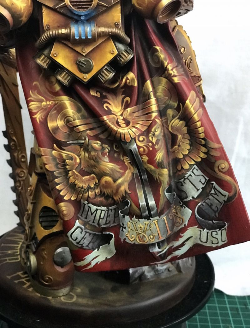 three options for the design of Primarch cloaks Dorn Legion Imperial Fists