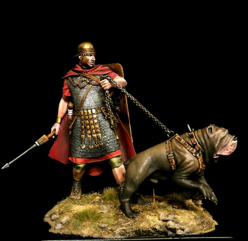 Roman Soldier whit Neapolitan Mastiff 75mm
