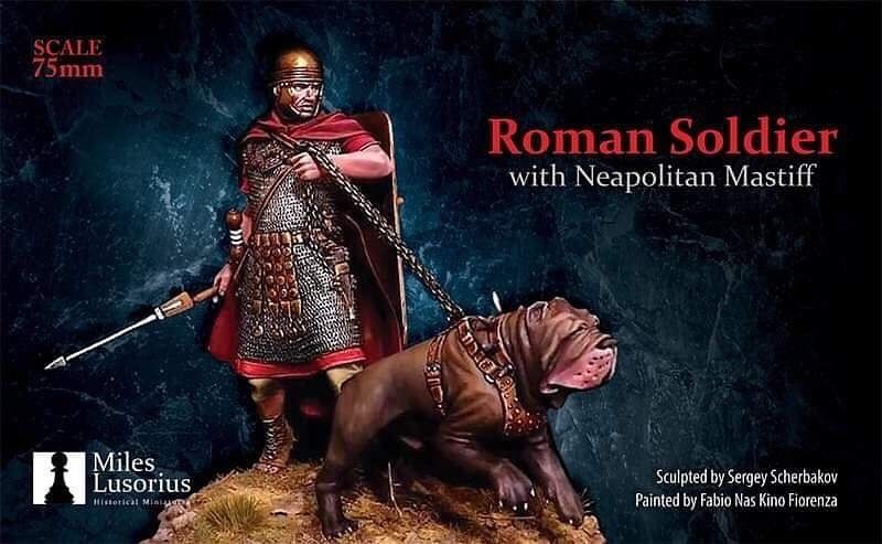 Roman Soldier whit Neapolitan Mastiff 75mm