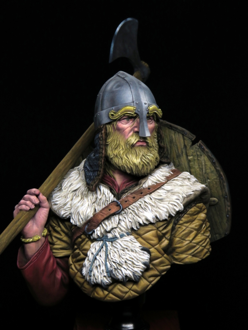 VIKING WARRIOR (YOUNG miniatures 1/10 Bust) by Myouchin Â· Putty&Paint