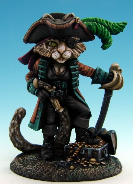 Dark Sword Miniatures Cat Pirate - Sparrow v2