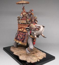 Chinese commander on a fighting elephant