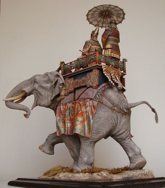 CHINESE COMMANDER ON THE BATTLE ELEPHANT