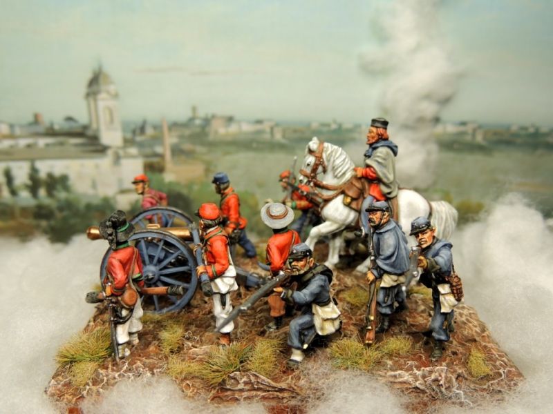 General Garibaldi at the battle of Volturno 1860