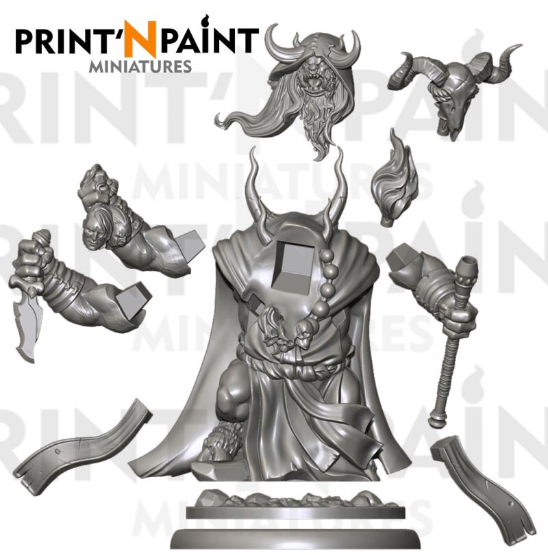 Warlock Minotaur - Print’N Paint Miniatures