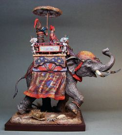 Chinese commander on a fighting elephant