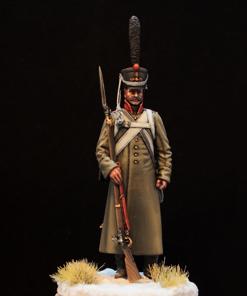 Russian grenadier in a greatcoat, 1812