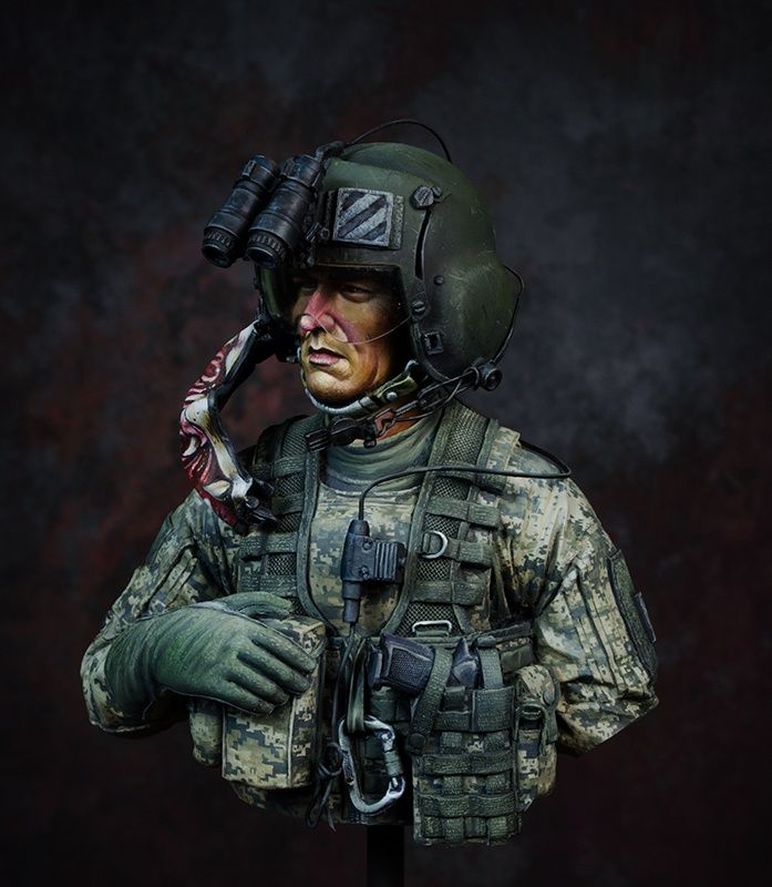 US Army helicopter gunner