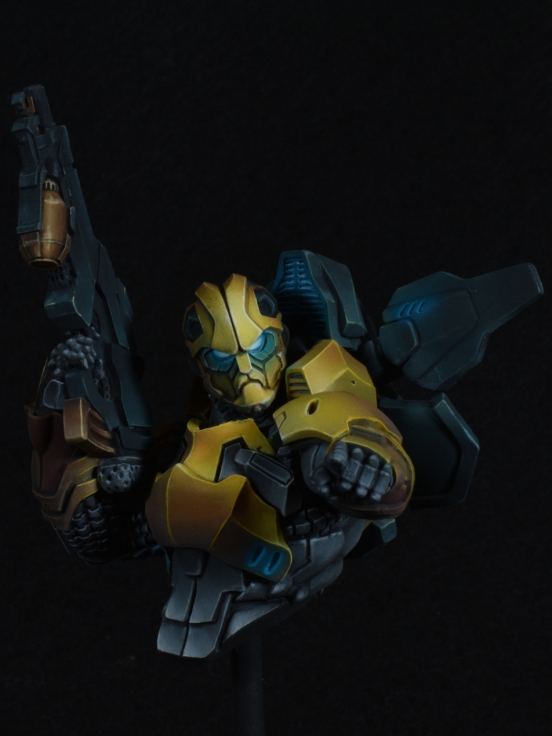 “Bee” Tiger soldier bust from luxumbra