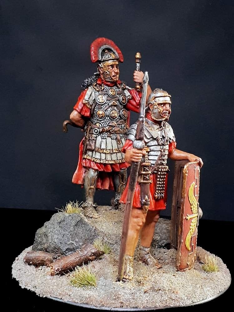 Roman Centurion addressing his legionnaires
