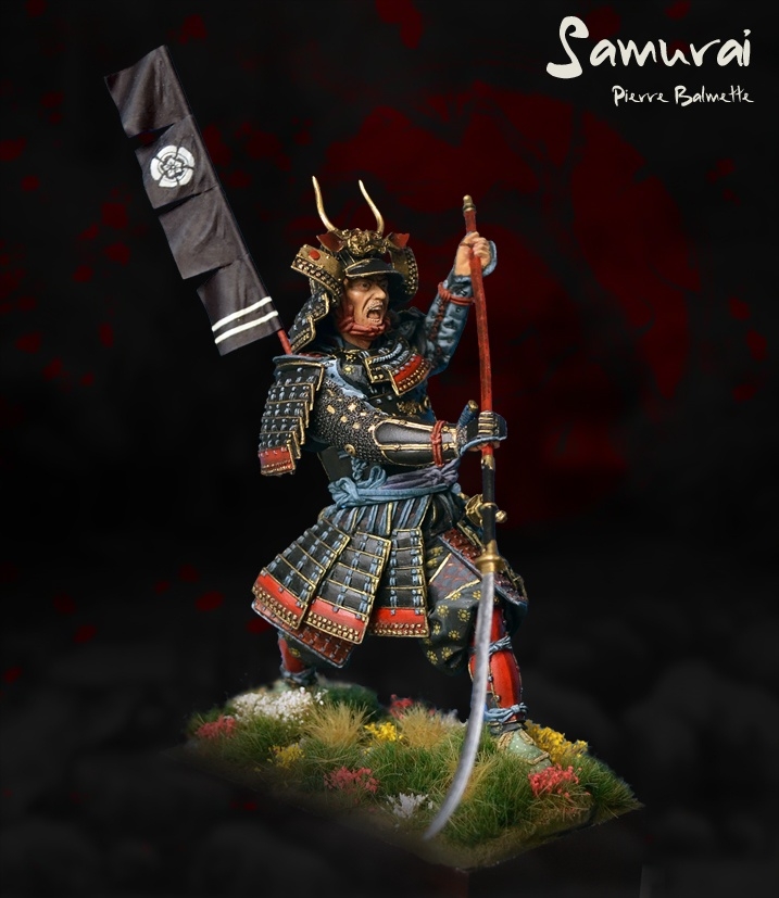 Samurai warrior with naginata