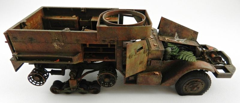 WRECK OF  M2A1 HALF TRACK