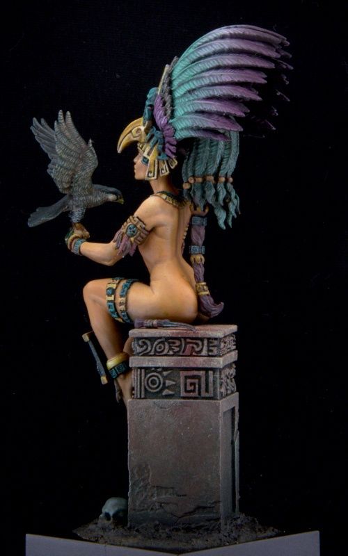 Aztec Priestess with Bird