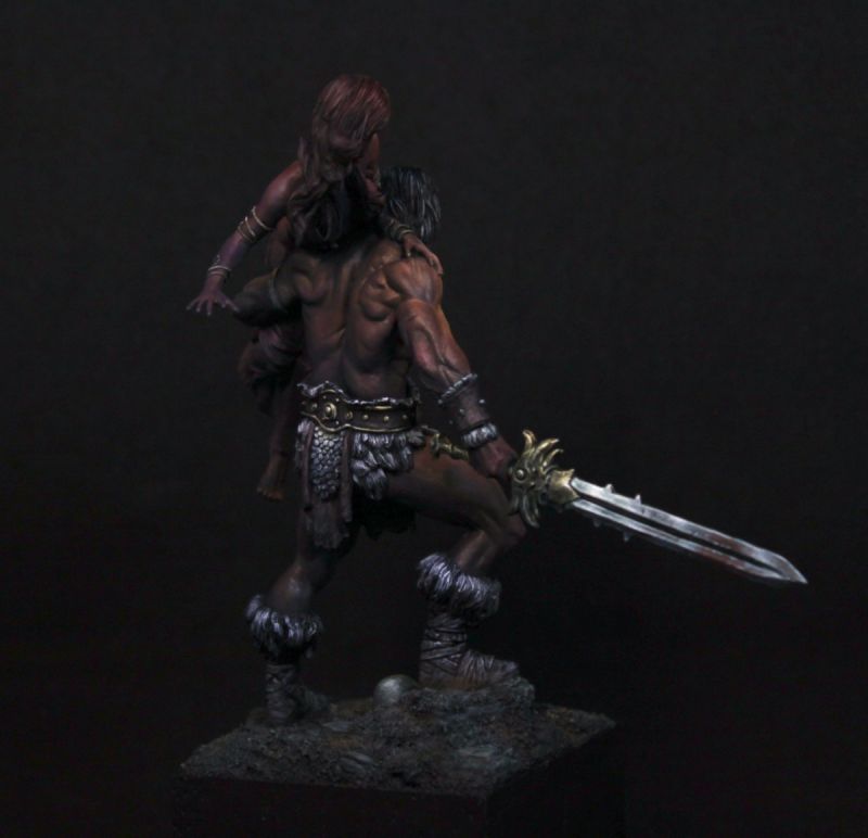 Barbarian and the Lost Princess by BlackSunminiatures