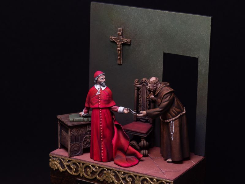 Cardinal Richelieu in a conversation wiht a monk
