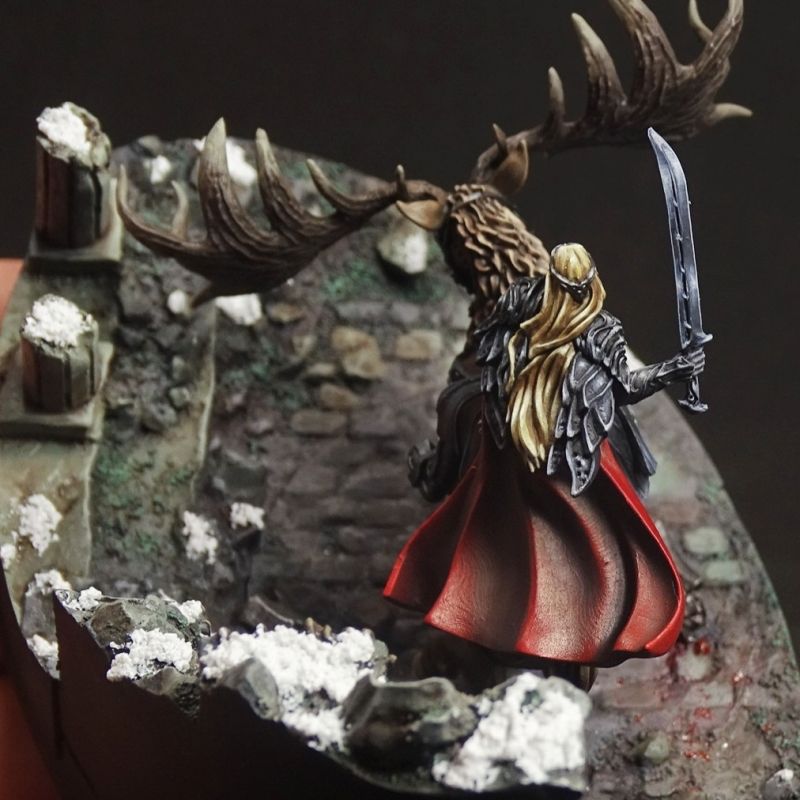 Thranduil on Elk from Middle Earth