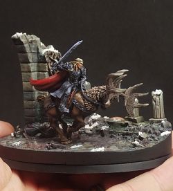 Thranduil on Elk from Middle Earth