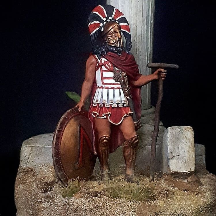 60mm Spartan Warlord 5th C BC Vignette