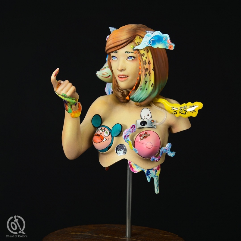 The Dreamer, bust inspired by Japanese Decora